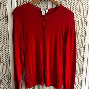 Red cardigan sweater size Large